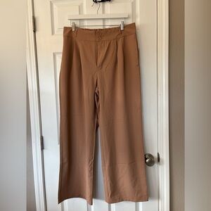 HALARA NWT women’s Wide-Leg Dress Pants in Camel Brown